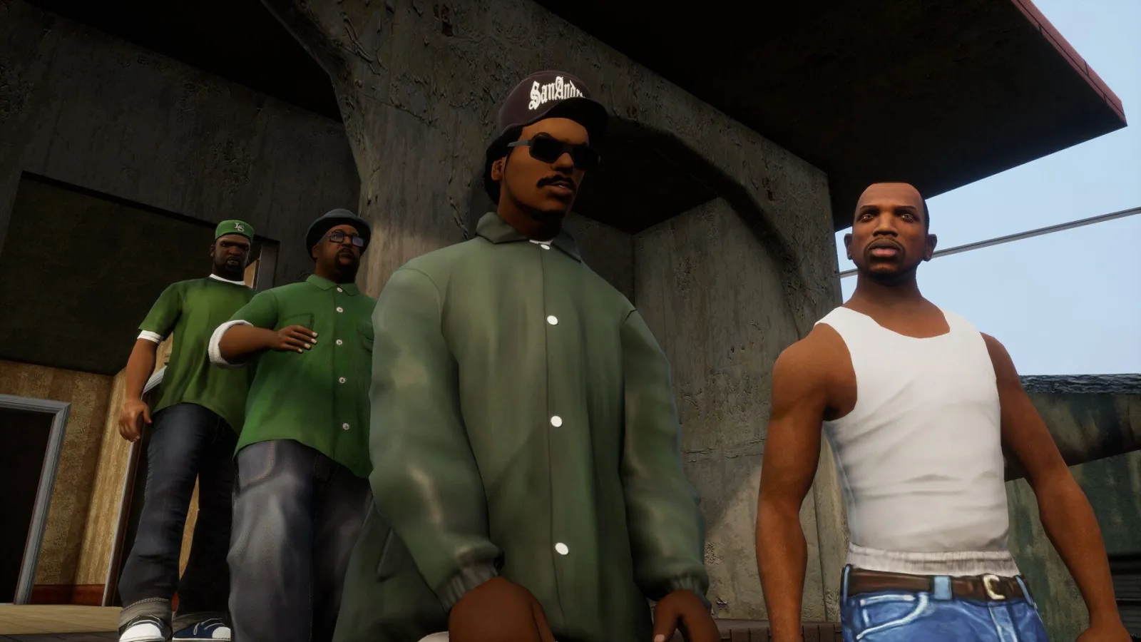 GTA San Andreas Definitive Editionda CJ ve Grove Street çetesi