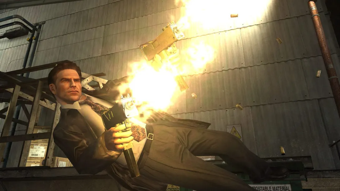 Max Payne se lanza y abre fuego dentro de un almacén en Max Payne 2
